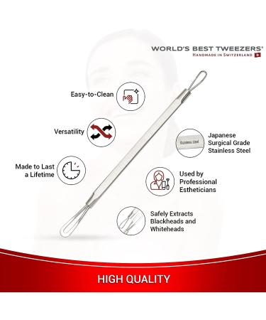Japanese Stainless Steel Double Ended Blemish Extractor Tool for Pimple and Acne Removal - Buy Online on GoSupps.com