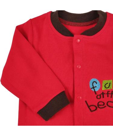 JiAmy Newborn Baby Romper Cotton Footie Long Sleeve Sleepsuit Pajamas Dog 0-3 Months - Buy Online on GoSupps.com