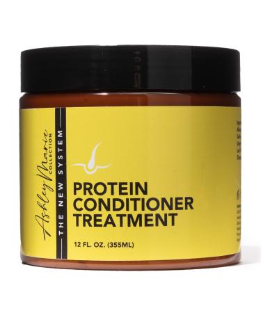The Hair Diagram - Ashley Marie Protein Conditioner Treatment - Natural Strengthening Conditioner Enriched with Argan Oil & Hydrolyzed Wheat Protein - Color Safe - Paraben & Sulfate Free - 12oz