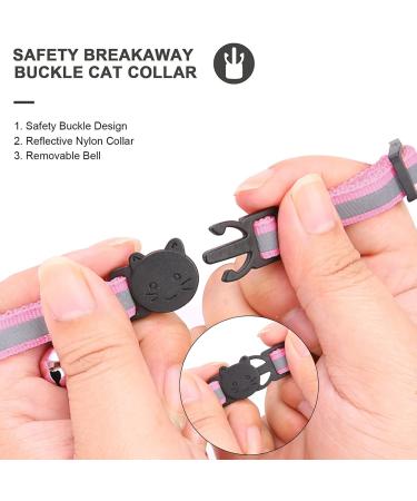 Kolacen Reflecting Airtag Cat Collar with Shell & Bell - Adjustable Safety Buckle for Puppies & Kittens (Pink) - International Shipping Available - Buy Online on GoSupps.com