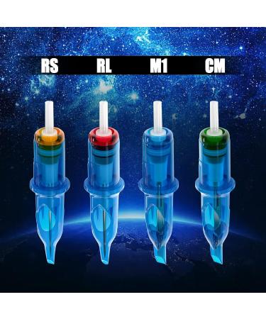 POSEIDON V3 Tattoo Cartridge Needles 30PCS Mixed Sizes 5RL, 7RL, 5RM, 7RM, 5M1, 7M1 - Disposable Steriled Safety Cartridges with Membrane - 30pcs #12 Standard - Buy Online on GoSupps.com
