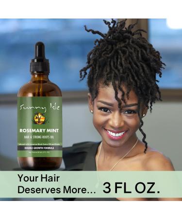 Sunny Isle Rosemary Mint Hair and Strong Roots Oil with Biotin & Castor Oil 3oz - Strengthen & Nourish Hair Follicles for Dry Scalp, Split Ends - All Hair Types - Buy Online on GoSupps.com