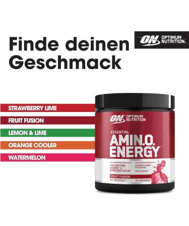 Optimum Nutrition Amino Energy Pre Workout Powder - Fruit Fusion - 270g - Buy Online on GoSupps.com
