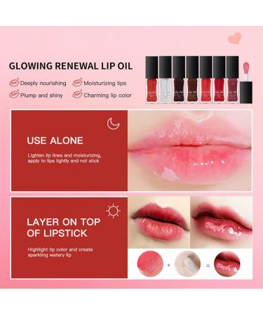 MAEPEOR Glowing Lip Oil - Hydrating Lip Balm & Nourishing Lip Care | 7 Colors Available | Non-Sticky Moisturizing Glossy Finish - Buy Online on GoSupps.com