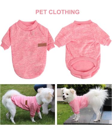 HuaLiSiJi Pink Dog Hoodie Sweater | Soft Fleece Chihuahua Jumper | Easy On/Off Cozy Christmas Sweatshirt for Small Dogs - Medium Size - Buy Online on GoSupps.com