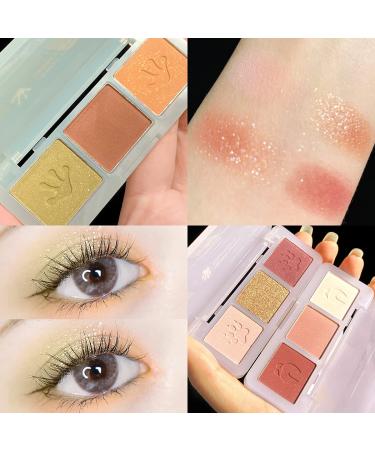 GECOMO Eyeshadow Palette - Matte, Shimmer, Glitter & Pearl Animal Footprint 3 Color Eye Shadows - Long Lasting, Waterproof Formula - No Waste - Best Colored Match Makeup Palette (05 Frog) - Buy Online on GoSupps.com