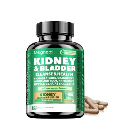 Kidney Cleanse & Bladder Support Supplement for Men & Women 1450mg with Chanca Piedra Cranberry Astragalus - Detox for Urinary Tract Health & Kidney Function - 60 Vegan Capsules 60 Count (Pack of 1)