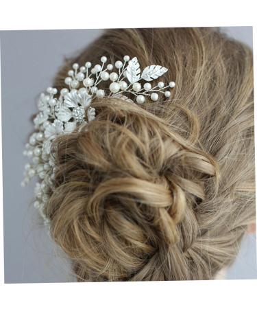 Didiseaon Hair Comb for Bride Hair Flower Combs Flower Hair Comb For Girl Friends Bridal Headwear Easy to Use Hair Comb Rhinestone Comb Pearl Headwear Hair Accessories European and American - Buy Online on GoSupps.com