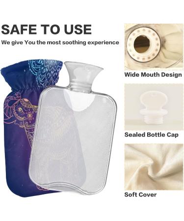 Elephant BAP Free Hot Water Bottle with Cover | 2L Large Hot Water Bag for Pain Relief - Shop Internationally - Buy Online on GoSupps.com