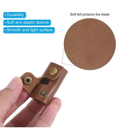 PATIKIL Leather Razor Head Protective Case | Double Edge Razor Sheath for Travel | Brown Shaving Tip Cover - Buy Online on GoSupps.com