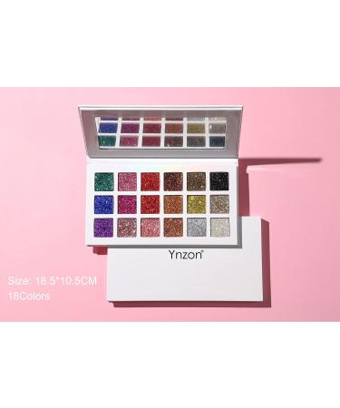 YNZON Eyeshadow Palette: 18 Color Longlasting Glitter, Shimmer Metallic Sparkle Eye shadow Pallet - Perfect Christmas Gift for Women and Girls - Buy Online on GoSupps.com