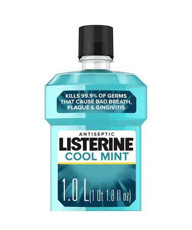 Listerine Cool Mint Antiseptic Mouthwash 1L - Fight Bad Breath, Plaque & Gingivitis - Buy Online on GoSupps.com