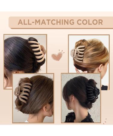 Alxiluax 4 Pcs Octopus Hair Clips Matte Hair Clips Octopus Hair Claw 3.5" Large Hair Claw Clips for Women Strong Grip Non-slip Jaw Clips for Thick and Medium Hair Big Spider Claw Hair Clips Hair Styling Accessories Gifts for Women Neutral Colors - Buy Online on GoSupps.com