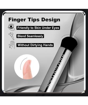 Wild Universe Concealer Makeup Brush - Covers Blemishes, Dark Circles, Smile Lines - Premium Firm Bristles for Liquid/Cream Bronzer - Gray - Buy Online on GoSupps.com