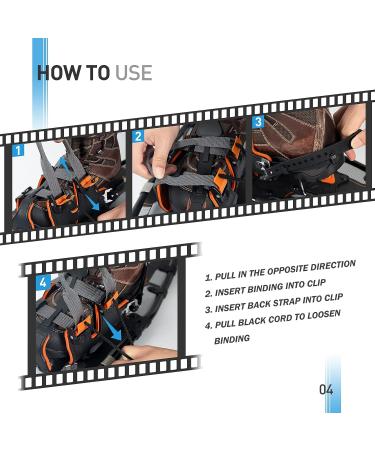 G2 25 Inches Light Weight Snowshoes Set with Trekking Poles and Carrying Bag - Orange, 200lb Capacity - Buy Online on GoSupps.com