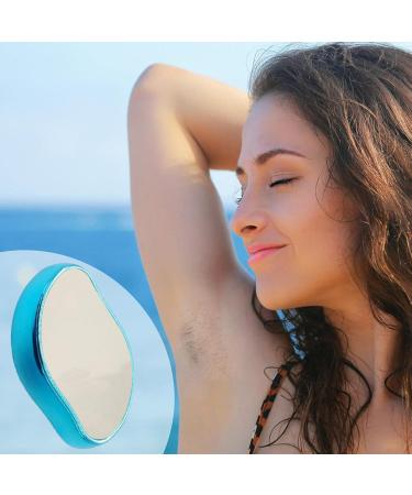 Painless Exfoliation Hair Remover Physical Hair Removal Tool with Epilator Crystal Hair Eraser Hair Remover for Legs Arms and Back Blue - Buy Online on GoSupps.com