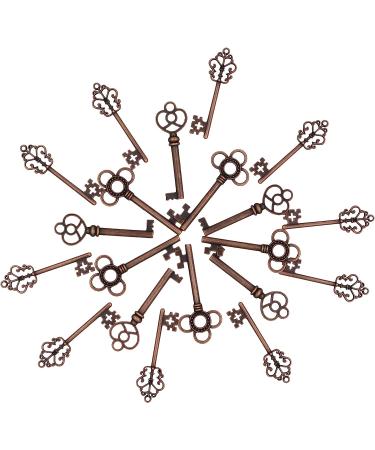 30PCS Assorted Antique Skeleton Keys - Vintage Steampunk Classic Collection in Copper - Buy Online on GoSupps.com