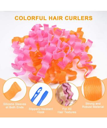 URAQT Hair Curlers for Long Hair 24Pcs 45cm Hair Rollers Wave Curls No Heat Hair Curlers Styling Kit with Styling Hooks Healthy DIY Hairstyle for Women Girls 45 cm (Pack of 24) - Buy Online on GoSupps.com