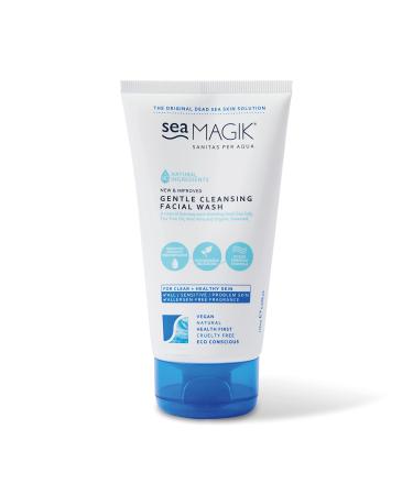 Sea Magik - Face Wash for Acne Prone Dry Sensitive and Oily Skin Gentle Cleanser Natural Ingredients with Hydrating Dead Sea Salt and Purifying Tea Tree Oil Vegan Cruelty Free (150ml)