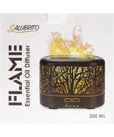 Salubrito 200ml Metal Aroma Diffuser - Flame Effect Essential Oil & Fragrance Humidifier - Buy Online on GoSupps.com