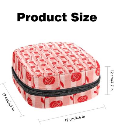 Buy Women's Bonds Storage Pockets Stillpad Holder - Portable Period Kit Bag with Roses & Stripes - Ideal for Girls - Buy Online on GoSupps.com