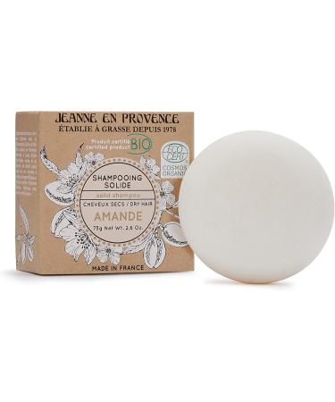 JEANNE EN PROVENCE - Organic solid shampoo - Almond fragrance - Hydrates nourishes and protects - For dry hair - Made in France in Grasse - 75 gr - Buy Online on GoSupps.com