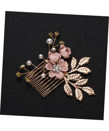 Housoutil Flower Hair Accessories Jeweled Hair Combs Crystal Hair Comb Pearl Hair Comb Wedding Rhinestone Hair Comb Crystal Hair Accessories Bridal Headpiece Pink Rhinestones Bride Veil - Buy Online on GoSupps.com