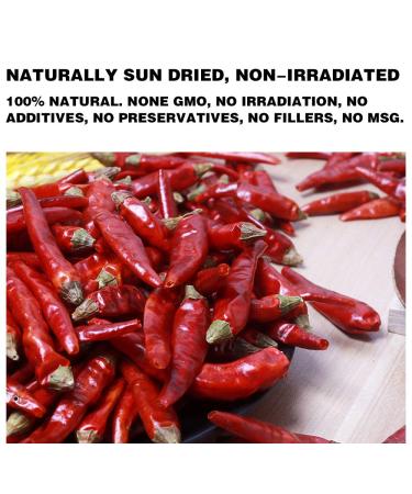 Dried Sichuan Chili Peppers - 4 oz Mild Red Chilies for Mexican, Chinese, Thai Dishes - Premium Szechuan for Chili Oil, Paste, Sauce - Mild Hot (1 Pack) - Buy Online on GoSupps.com