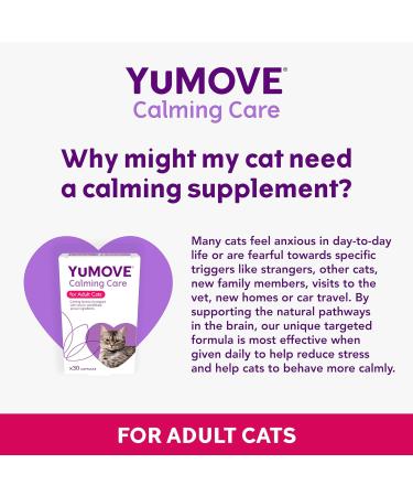 YuMOVE Calming Care for Cats | Previously YuCALM Cat | Calming Supplemnent for Cats who are Stressed or Nervous | Packaging may vary 30 Tablets - Buy Online on GoSupps.com