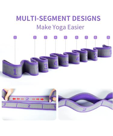 Mocobo Yoga Stretch Belt - 8 Loop Gymnastics Band & Fitness Straps - Highly Elastic Yoga Accessories for International Shipping - Buy Online on GoSupps.com