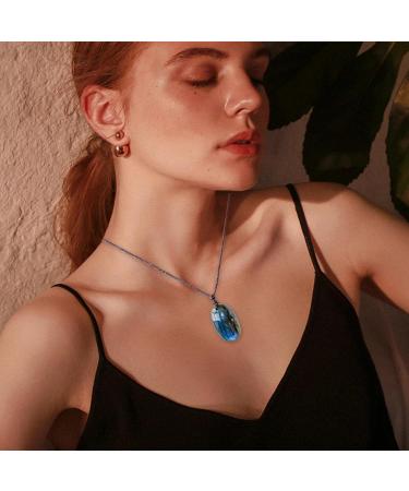 5 Pcs Spiritual Labradorite Necklace - Raw Stone Pendants Necklace for Men Women Healing Gemstone Waterdrop Shape Moonstone Spiritual Stone Pendant Dobooo - Buy Online on GoSupps.com