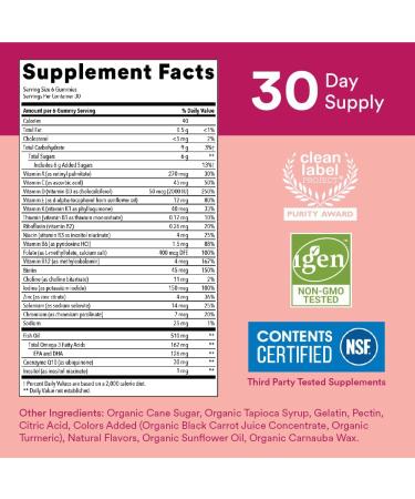 SmartyPants Women's Formula Gummies - Lemon Creme, Blueberry & Orange, 180 Count - Buy Online on GoSupps.com