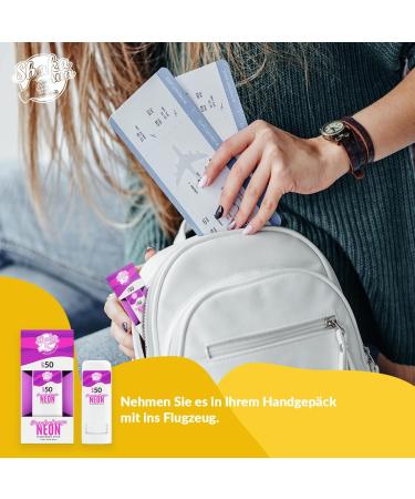 Mineral Sun Protection Pen SPF 50+ Natural Zinc Oxide Sun Cream Neon Purple + Pink + Green for Children and Adults (Neon Purple) - Buy Online on GoSupps.com