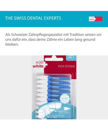 Edel+White Pick Sticks - Travel Box of 50 Pcs | Premium Oral Care for On-the-Go - Buy Online on GoSupps.com