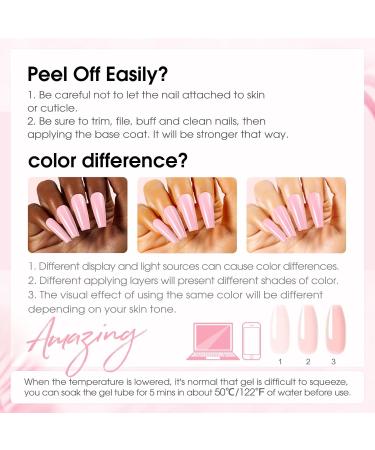 ROSALIND Poligel for Nail Extension 60 ml x 2 Transparent & Soft Pink UV LED Quick Construction Poly Nail Gel for Beginners  - Buy Online on GoSupps.com