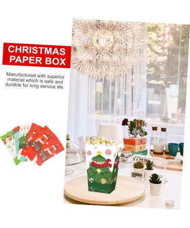 SOLUSTRE 12pcs Boxes storage box biscuit Elk candy candy box paper gift box Christmas sweet bags baking biscuit packing case dessert stylish storage boxes cookie packaging boxes - Buy Online on GoSupps.com