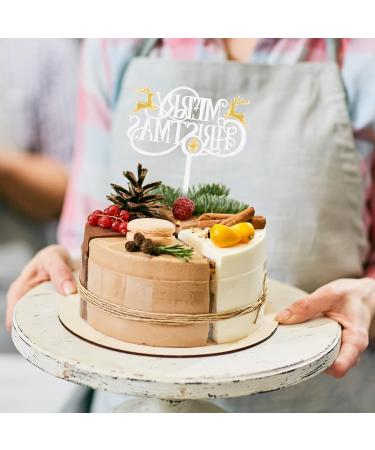 VIDELLY 10Pieces Christmas Acrylic Cake Topper Gold Merry Christmas Cake Toppers Christmas Cupcake Toppers Picks Party Props Xmas Holiday Cupcake Picks Christmas Theme Cupcake Topper Celebration Deco - Buy Online on GoSupps.com