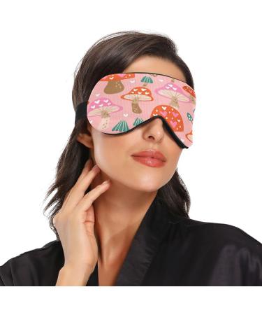 Sleep Mask - Light Blocking Cute Mushroom Eye Cover | Adjustable Soft Blindfold for Men & Women | Perfect for Travel Naps & Work - Buy Online on GoSupps.com