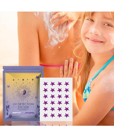  Hobngmuc UV Stickers 24 Sunscreen Application Reminder Stickers | Broad Spectrum SPF Stickers Water Resistant Reapplication Reminder for Outdoor Camping Sports and Travel - Buy Online on GoSupps.com