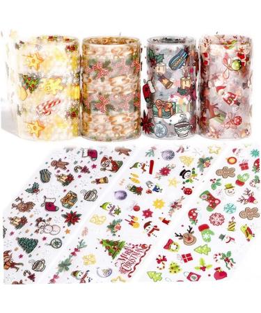 2 Boxes 20 Rolls Christmas Nail Art Decals Foil Transfer Stickers Tips Wraps DIY Manicure Decoration Nail Art Sticker - Buy Online on GoSupps.com