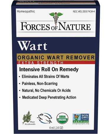 Extra Strength Organic Wart Remover - Forces Of Nature Roll-On 0.14 oz - Buy Online on GoSupps.com