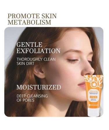 Orange Enzyme Exfoliating Gel Face & Body Scrub for Deep Pore Cleansing & Hydration Gentle Peel for All Skin Types (1 PC) - Buy Online on GoSupps.com