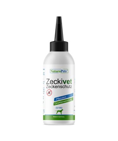 NATURAPETS Zeckivet - vegetable tick protection without chemicals for dogs & cats (vermin protection) Spot -on solution for use on the animal against ticks mites fleas (dogs 1 x 40ml) dogs 1 x 40ml