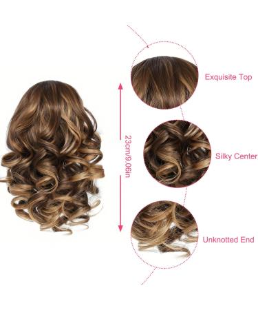 Ponytail Extension Synthetic Wigs for Women 9inch Short Curly Clip in Ponytail Hair Pieces for Women Exquisite Breathable Drawstring Clip In Ponytail Hair Extensions for Hairstyling - Buy Online on GoSupps.com