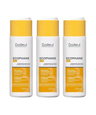 Bailleul | Ecophane Soft | Shampoing Ultra-Doux | Lot de 3 x 200 ml | Cheveux Ternes & Fragiles | Douceur Brillance & Souplesse