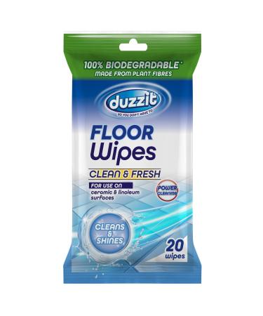 Duzzit Floor Wipes Pack 20 100 Percent Biodegradable Wipes