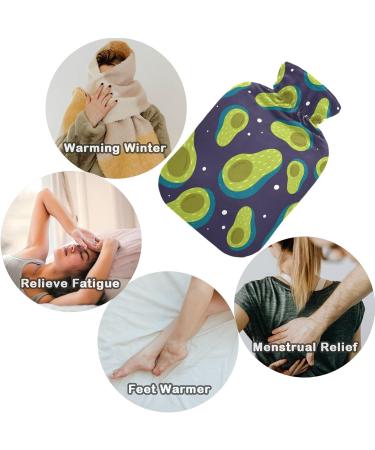 NAANLE Galaxy Avocado Hot Water Bottle 1L with Cover | Transparent Bed & Hand Heater for Pain Relief & Cold Therapy - Buy Online on GoSupps.com