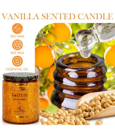 Orange Aromatherapy Candle | Soy Scented Candles for Home | Long Lasting Essential Oil Jar Candles | Perfect Gift for Women | Spa & Meditation - Buy Online on GoSupps.com