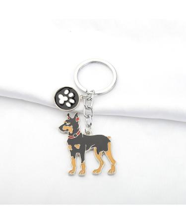 Ensianth Dog Keychain - Perfect Gifts for Dog Lovers | Puppy Paw Print Keyring for Dog Owners Moms & Dads | Ideal Doberman & Puppy Gifts - Buy Online on GoSupps.com