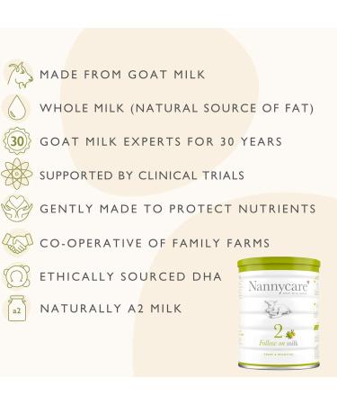 NANNYCARE Goats Milk Follow On Milk Stage 2 (6-12 months) - 900g Pack of 1 | Vitamin D Enriched Goat Milk Powder for Healthy Growth - Buy Online on GoSupps.com